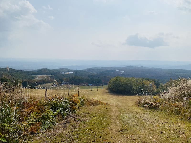 スキー場から振り返った景色